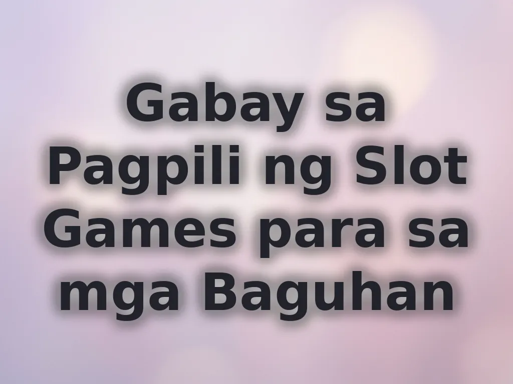 Gabay sa Online Slots